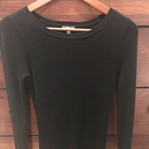 Express, Long sleeve, black fitted sweater
